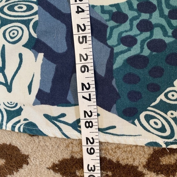 Hot Cotton Tunic blouse Top Womens M Button Down Rayon/Cotton Lagenlook tropical - Picture 6 of 9